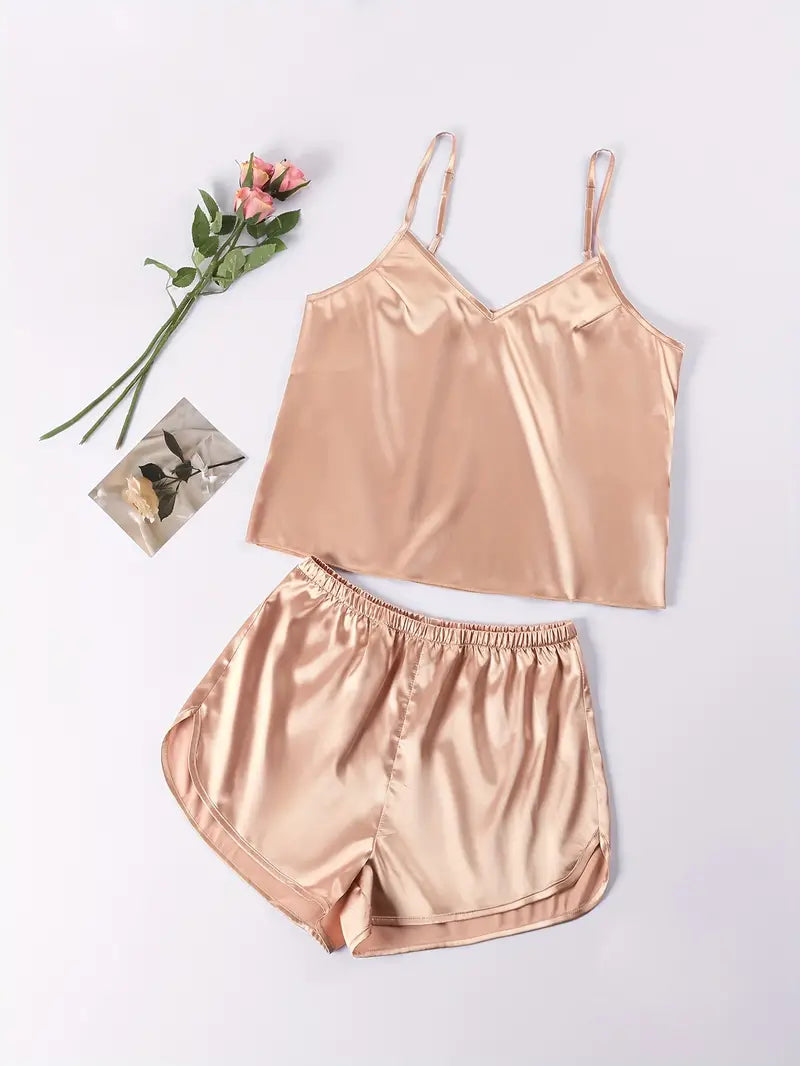 Satin Dream: Luxe Pajama Set