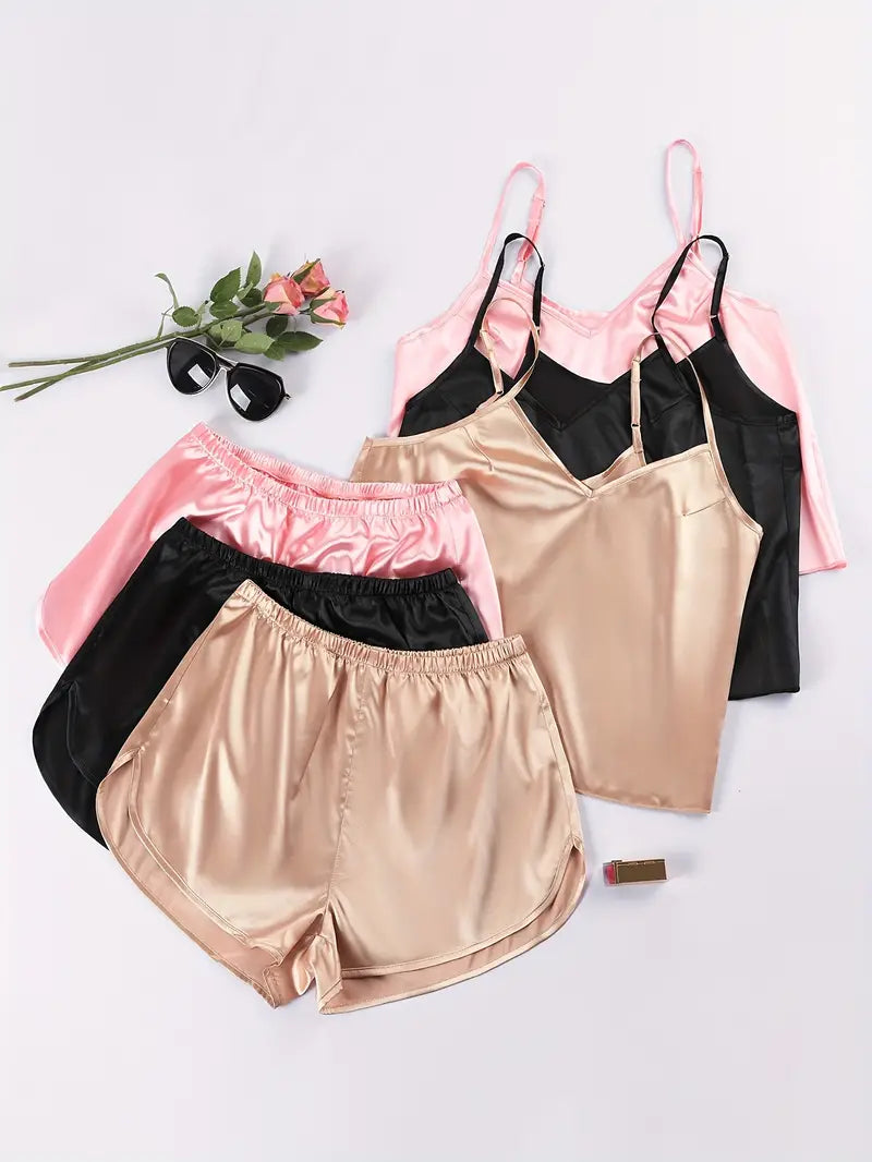 Satin Dream: Luxe Pajama Set