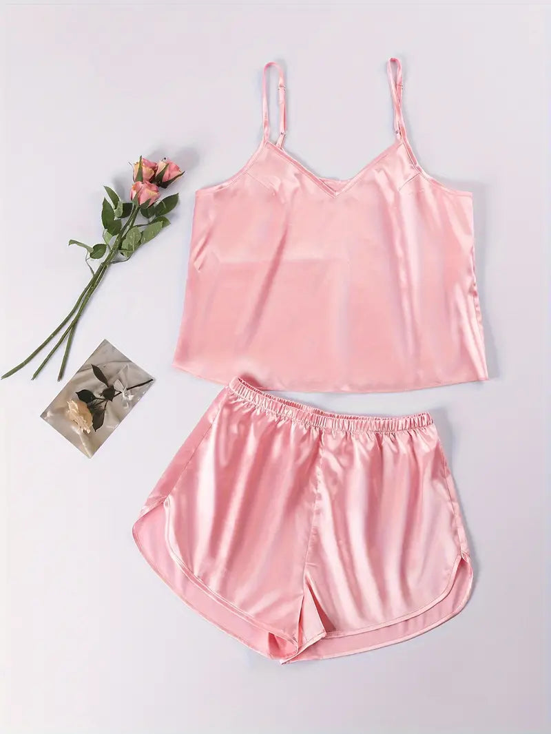 Satin Dream: Luxe Pajama Set