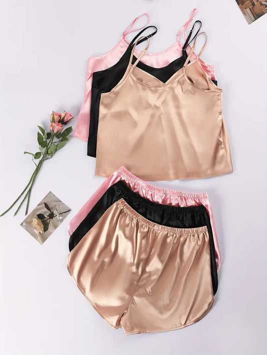 Satin Dream: Luxe Pajama Set